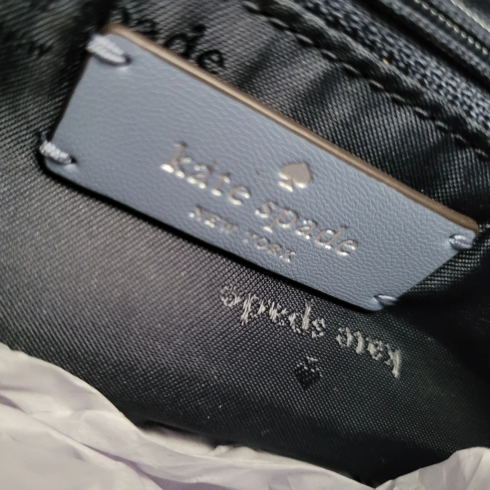 NWT Kate Spade New York Monica Flip Crossbody Bag in Thunderstorm Light Blue - Picture 9 of 11